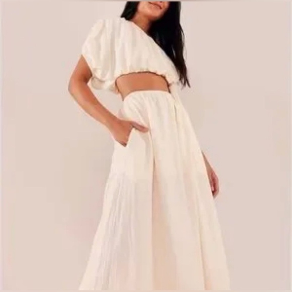 Farm Rio Linen Knot Dress - Picture 1 of 9